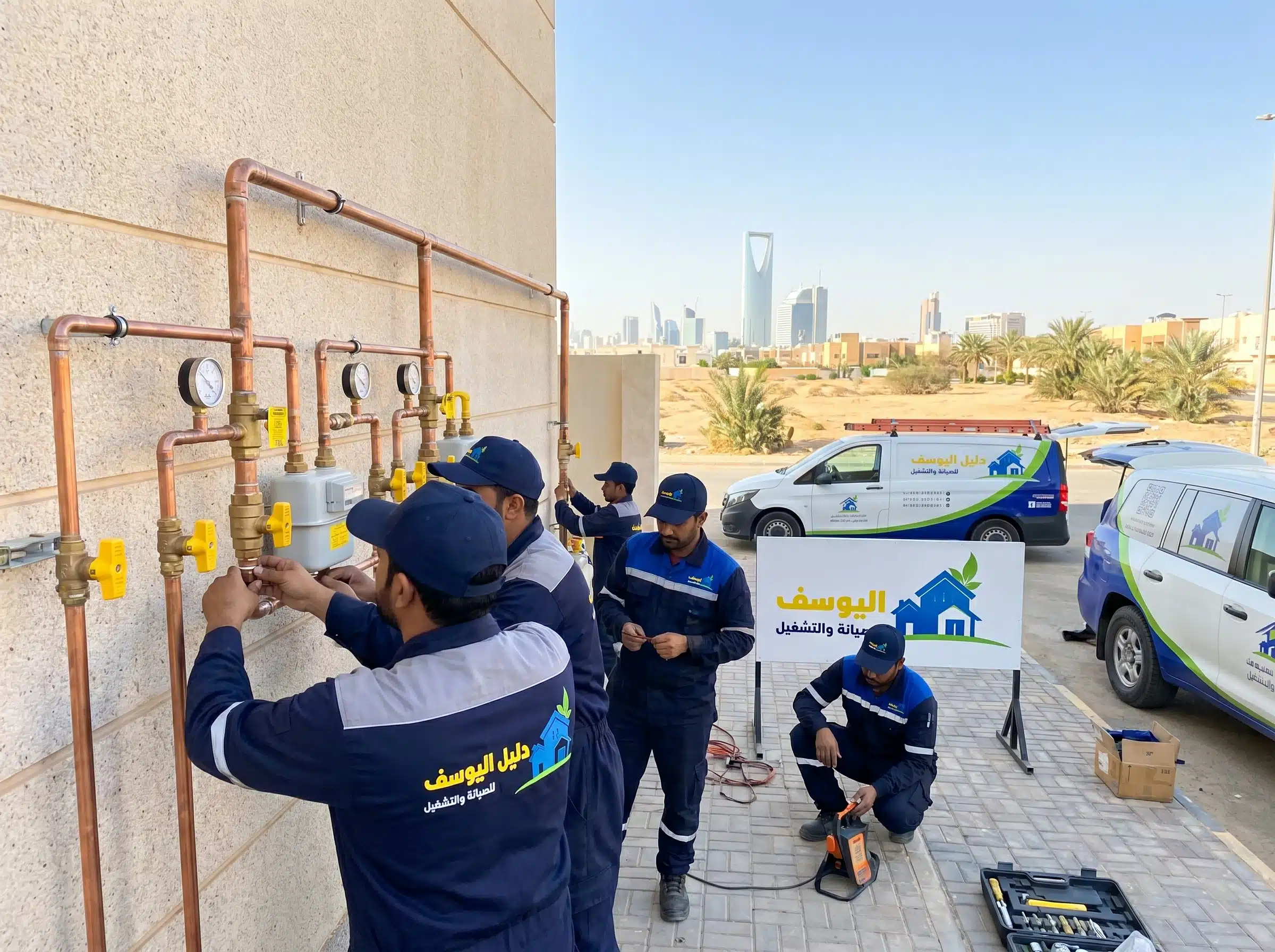 صورة توضيحية لعملية شركة تمديد غاز مركزي بالرياض باستخدام أحدث التقنيات