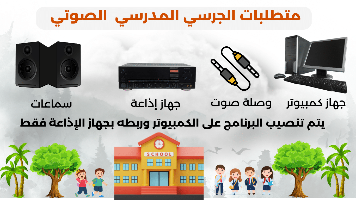 متطلبات الجرس المدرسي الناطق